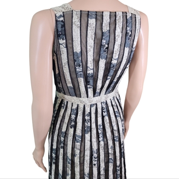 Adolfo Dominguez Womens Floral Print and Sheer pattern Cocktail Dress Size 6 - Picture 5 of 10